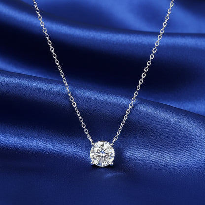 Luxury 925 Silber Moissanit Halskette – D-Farbe VVS1 - R&N 