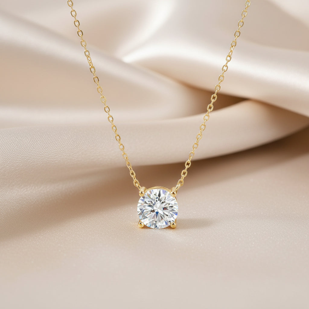 Luxury 925 Silber Moissanit Halskette – D-Farbe VVS1 - R&N 